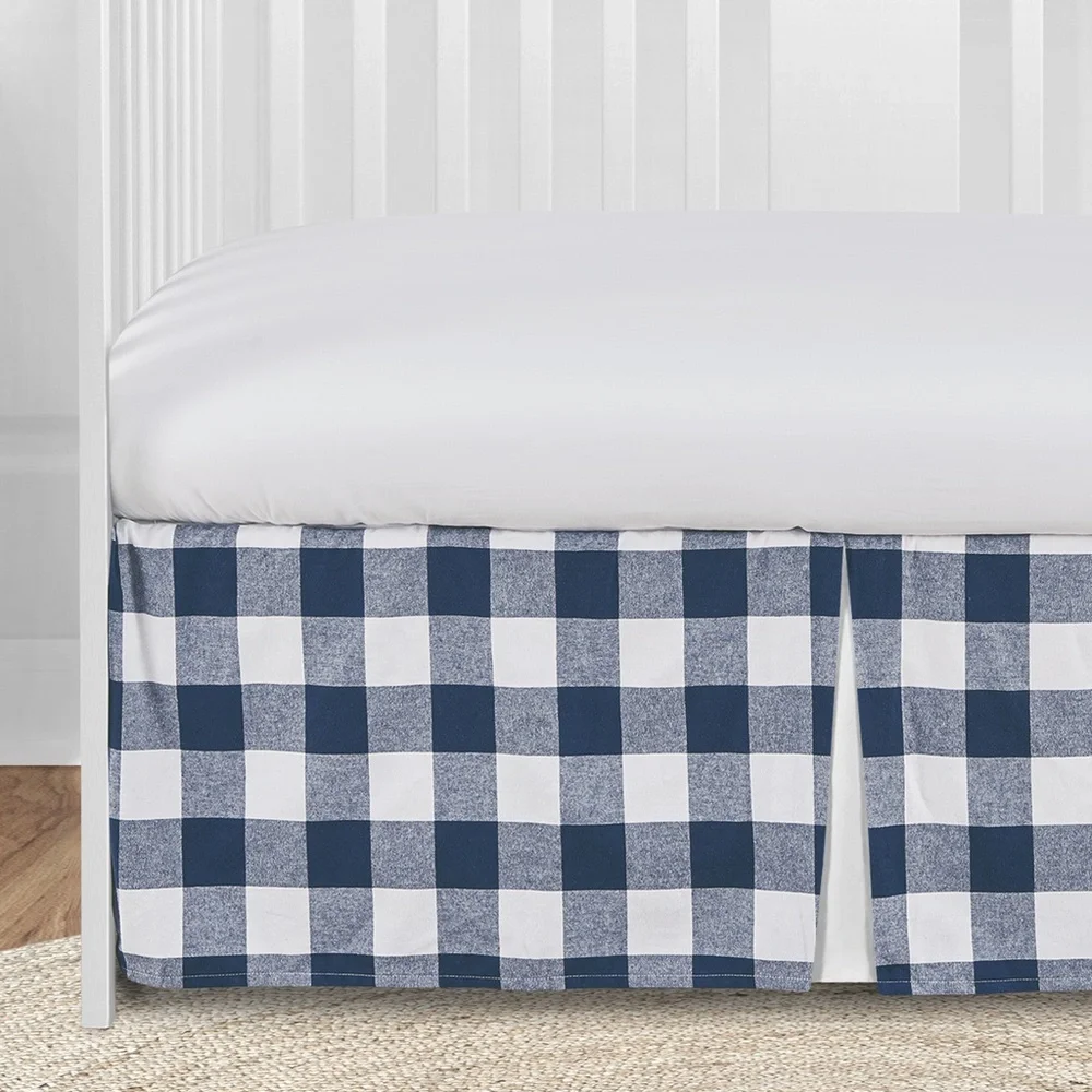 Carousel Woven Buffalo Check 5pc Crib Bedding Set